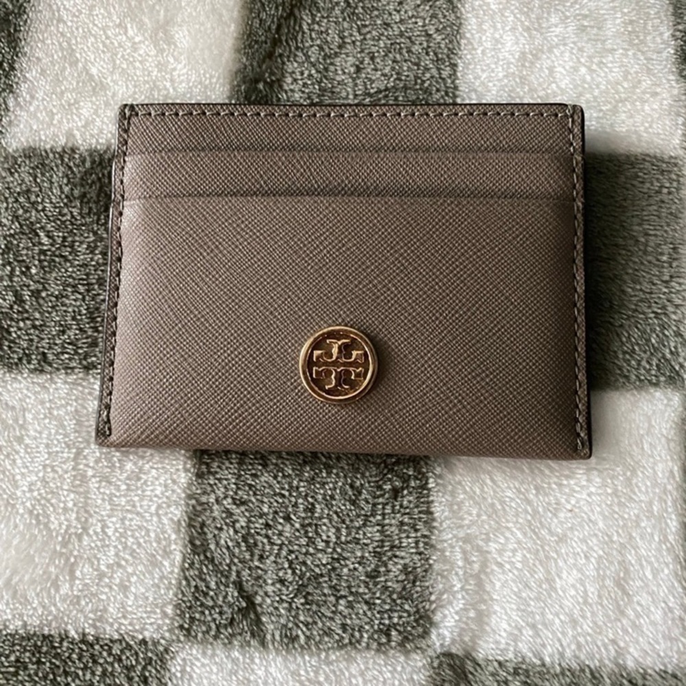 Tory Burch Taupe Card Holder